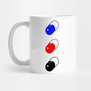 Blue, Red, Black Pill Mug